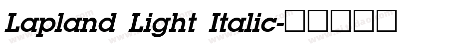 Lapland Light Italic字体转换
